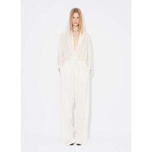 Alaia Fluid Wide Leg Pants in Blanc 36 US 4
